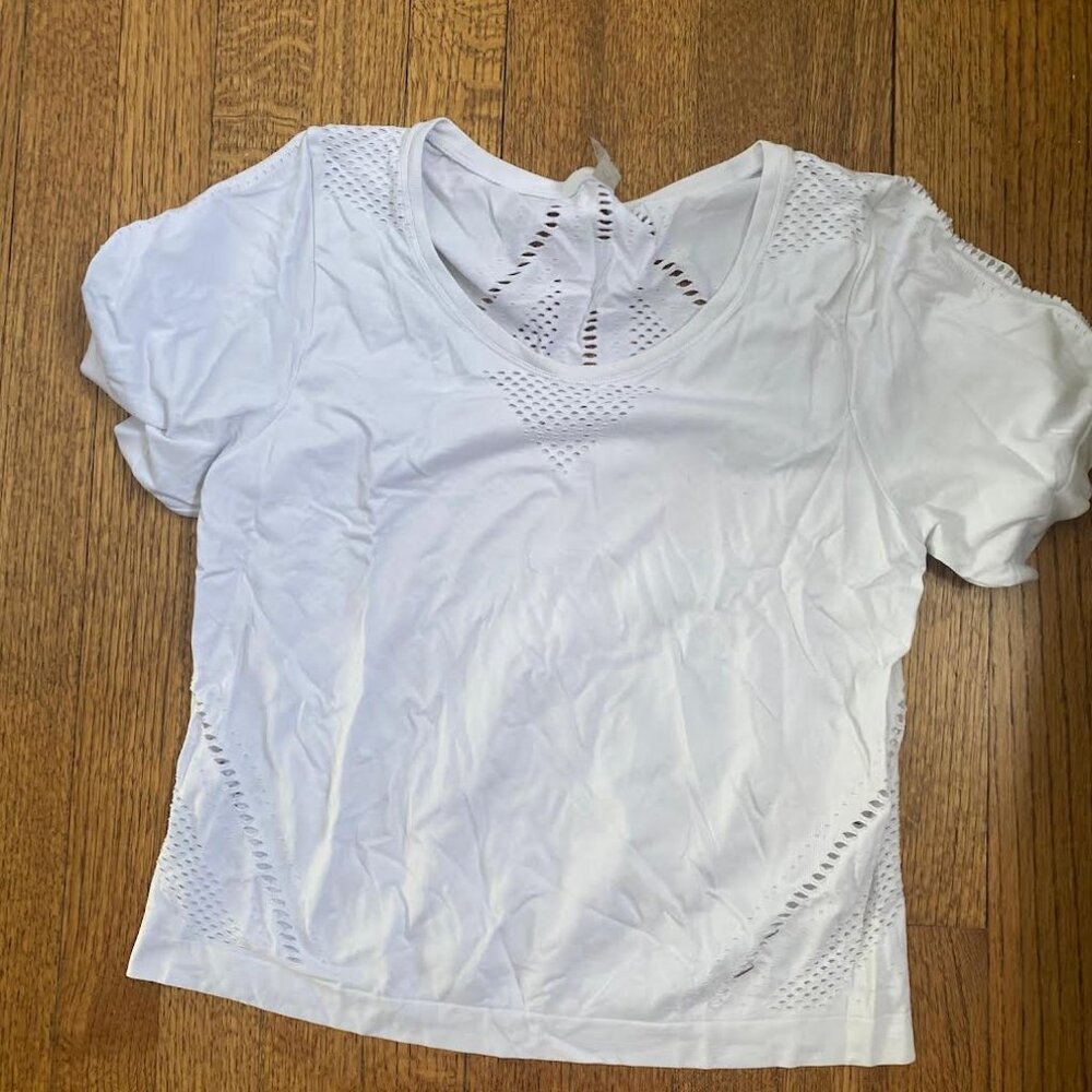 Varley white workout t-shirt, small